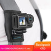 RUIGPRO Hook and Loop Fastener Backpack Rec-Mounts Clip Clamp Mount with Screw for GoPro, Insta360, DJI and Other Action Cameras(Black)