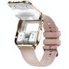 X9 1.85 inch Square Screen 2 in 1 Bluetooth Earphone Smart Watch(Gold Pink)