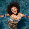 Thickened Large Buoyant Arm Swimming Ring Adult Tie Leg Floatation Ring(Blue)