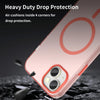 For iPhone 15 Plus MagSafe Frosted Translucent TPU + PC Full Coverage Phone Case(Red)