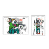 For DJI Neo Drone Body Remote Control Protective Sticker(Grunge Eyes)