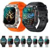 K57 Pro 1.96 Inch Bluetooth Call Music Weather Display Waterproof Smart Watch, Color: Black Leather
