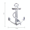 Ship Anchor Shape Car Auto Metal Free Stickers(Silver)