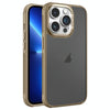 For iPhone 13 Pro Hardware Side Cooling Skin Feel Frosted Metal Lens Frame Phone Case(Gold)