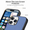 For iPhone 13 Pro Max Twill Fabric Leather Skin Back Phone Case(Blue)