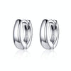 Circle Platinum Plated Earrings Sterling Silver Earrings Simple and Generous Girl Earrings