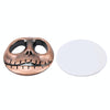 Skull Bone Shape Auto Sticker 3D Metal Fashion Car Stickers(Champagne Gold)