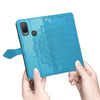 For Alcatel 1L 2021 Mandala Flower Embossed Horizontal Flip Leather Case with Holder & Three Card Slots & Wallet & Lanyard(Blue)