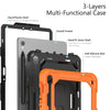For Samsung Galaxy Tab S9 / S9 FE Silicone + PC Tablet Case(Orange+Black)