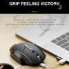 Inphic PM6 6 Keys 1000/1200/1600 DPI Home Gaming Wireless Mechanical Mouse, Colour: Black Wireless Charging Silent Version