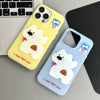 For iPhone 15 Plus Skin Feeling Jelly TPU Hybrid PC Phone Case(Teacup Puppy Black)