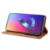 Magnetic Buckle Retro Crazy Horse Texture Horizontal Flip Leather Case for Asus Zenfone 6 ZS630KL, with Holder & Card Slots & Photo Frame(Brown)