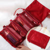 4 In 1 Women Travel Portable Waterproof Mesh Cosmetic Bag(Red)