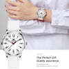 OLEVS 9953 Women Simple Silicone Strap Waterproof Quartz Watch(White)