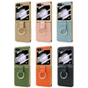 For Samsung Galaxy Z Flip5 VIETAO Woven Leather Metal Ring Phone Case(Pink)