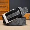 120cm Canvas Splicing Men Casual Belt Versatile Student Belt(Grey)