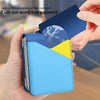 For Samsung Galaxy Z Flip5 VIETAO Metal Ring Card Slot PU Phone Case(Blue)
