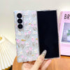For Samsung Galaxy Z Fold5 Shell Texture Flower Pattern Protective Phone Case(Tulip)