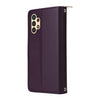 For Samsung Galaxy A13 5G / 4G Nine-card Slots Zipper Wallet Bag Leather Phone Case(Dark Purple)