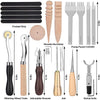 59 In 1 Handmade Leather DIY Tool Set Sewing Craft Tool Set, Style: Rotating Knives