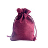 50 PCS Multi size Linen Jute Drawstring Gift Bags Sacks Wedding Birthday Party Favors Drawstring Gift Bags, Size:7x9cm(Wine Red)