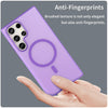 For Samsung Galaxy S23 Ultra 5G MagSafe Frosted Translucent TPU + PC Full Coverage Phone Case(Dark Purple)