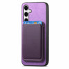For Samsung Galaxy S24 FE 5G Retro Magsafe Card Bag PU Back Cover Phone Case(Purple)