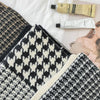 Classic Houndstooth Color Matching Scarf Women Autumn And Winter All-Match Warm Knitted Bib, Length (cm): 190cm( Black)
