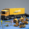 Without Crane Tower JIEDE Children Container Carriage Crane Alloy Engineering Car Toy Set