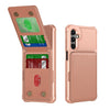For Samsung Galaxy A16 5G Vertical Flip Card Bag Holder Leather Phone Case(Rose Gold)