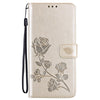 For Xiaomi 12/12X Rose Embossed Flip PU Leather Phone Case(Gold)