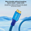 USB 3.0 Male To Micro USB 3.0 Male Braided Cable, Length:0.3m(Blue)