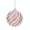 8cm Christmas Ball Christmas Tree Decoration Sequin Pearl Ball Hanging Ornament(Pink)
