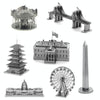 3 PCS 3D Metal Assembly Model World Building DIY Puzzle Toy, Style:Brandenburg Gate