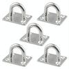 5 PCS 6mm 304 Stainless Steel Ship Square Door Hinges Buckle