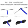 50 PCS Needle Shape Self-adhesive Data Cable Organizer Colorful Bundles 12 x 115mm(Red)