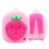 Vegetable Fruit Series Cartoon Plush Kids Backpack Children School Bags(Strawberry)