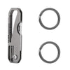 Multifunctional Titanium Keychain Outdoor Portable Defense Mini Folding Knife, Style: With 2 Titanium Ring