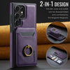 For Samsung Galaxy S23 Ultra 5G DG.MING K1 MagSafe Detachable Wallet RFID Back Cover Phone Case(Purple)
