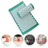 TPE + Sponge Acupuncture Acupoint Pain Relief Acupuncture Massage Pad Yoga Mat + Pillow Set(Green)
