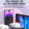 LDNIO A1206C PD27W USB-C / Type-C Fast Charger with 1m 8 Pin Cable, Plug Type:EU Plug(White)