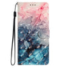 For Samsung Galaxy A36 5G 3D Pattern Leather Phone Case(3D Pink Blue Marble)