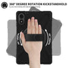 For Xiaomi Redmi Pad Pro 12.1 Rotatable Holder Silicone Hybrid PC Tablet Case with Shoulder Strap(Black)