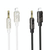 Borofone BL22 3.5mm to 8 Pin Zinc Alloy Dignity AUX Audio Cable, Length:1m(Black)