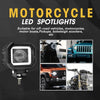 S15 Motorcycle Square Fisheye Lens Spotlight(Black)
