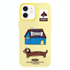 For iPhone 11 Skin Feeling Jelly TPU Hybrid PC Phone Case(Dog House Yellow)