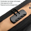 WEPOWER Men Chest Bag Anti-Theft Password Lock Locomotive Bag Messenger Bag(Black Brown)