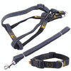 Strong Denim Dog Leash, Collar & Chest Strap Set, Black, M