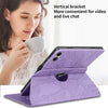 For Xiaomi Redmi Pad Pro 12.1 Tree Life Embossed Rotation Leather Tablet Case(Purple)