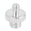 10pcs 1/4 to 3/8 Stainless Steel Screw for Tripod Heads(Silver)
